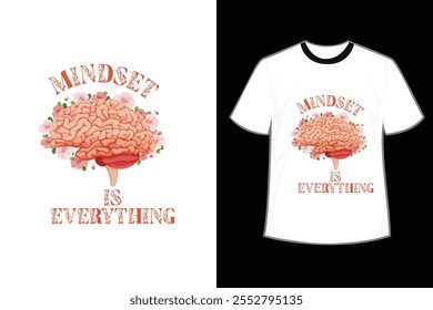 Mindset is everythink Quotes Motivational  t shirt design, Vector design