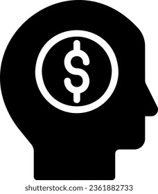 mindset glyph icon illustration vector