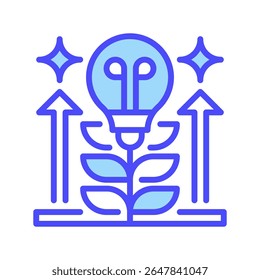 Mindset Growth Line Icon, Outline Symbol for Positive Thinking, Learning Attitude, Resilience Building, Perspective Shift, and Personal Evolution. Vector Sign Icon.