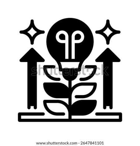 Mindset Growth Line Icon, Outline Symbol for Positive Thinking, Learning Attitude, Resilience Building, Perspective Shift, and Personal Evolution. Vector Sign Icon.