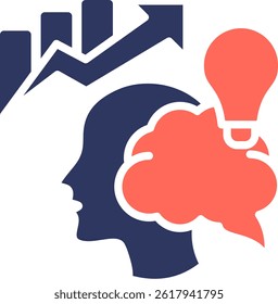 Mindset Icon Glyph Color Vector Illustration