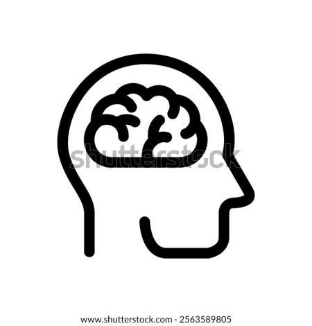 Mindset Icon Line Style Design Finance Vector Illustration