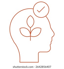 Mindset icon, Master Your Mindset The Key to Growth and Success, Unlocking Potential How Mindset Shapes Your Future, vector