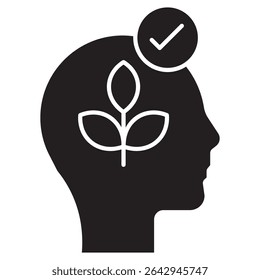 Mindset icon, Master Your Mindset The Key to Growth and Success, Unlocking Potential How Mindset Shapes Your Future, vector