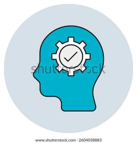 Mindset Icon, The Power of Mindset Unlocking Your Potential, Mindset Matter Shaping Your Path to Success, vector