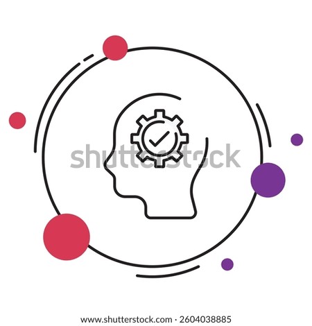Mindset Icon, The Power of Mindset Unlocking Your Potential, Mindset Matter Shaping Your Path to Success, vector
