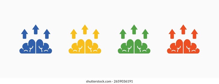 Mindset Icon Set Color Multiple Style Collection