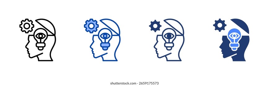 Ícone Mindset define coleção de vários estilos