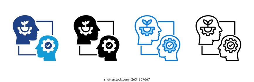 Mindset icon sheet multiple style collection