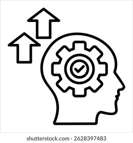 Mindset Icon. Simple Vector Outline Illustration