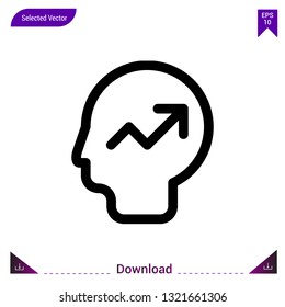 mindset icon vector . Best modern, simple, isolated, application ,motivation icons, logo, flat icon for website design or mobile applications, UI / UX design vector format