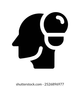 mindset icon. vector glyph icon for your website, mobile, presentation, and logo design.