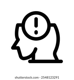 mindset icon. vector line icon for your website, mobile, presentationation, and logo design.