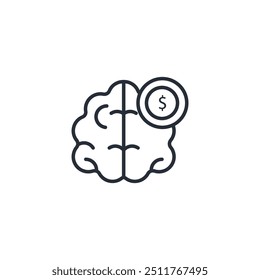 mindset icon. vector.Editable stroke.linear style sign for use web design,logo.Symbol illustration.