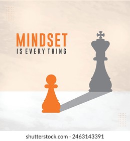 Mindset, Motivational, inspirational Quotes Vector Design Template