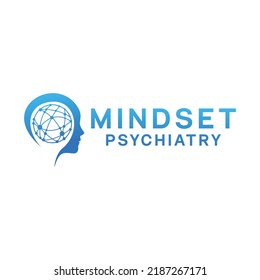 mindset psychology logo Design vector emblem