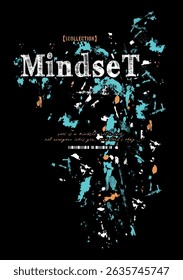 mindset slogan graphic vector design