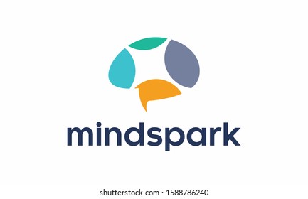 Mindspark Brain Vector Royalty Logo Design Inspirations