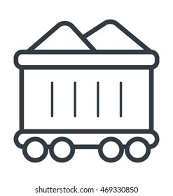 Mine Cart Colored Vector Icon