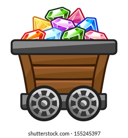 Mine cart with Diamonds