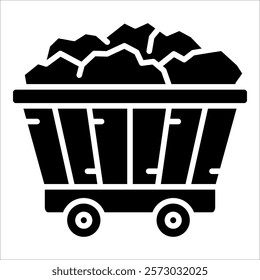 Mine Cart Icon Element For Design