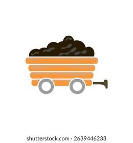 mine cart icon, vector illustration, symbol, design logo template pictogram, for ui or ux isolated on white for mobile app, editable
