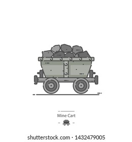Mine Cart - Line color icon