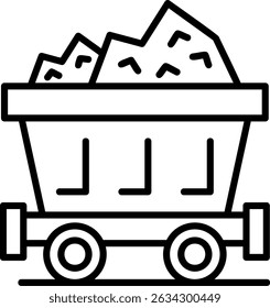Mine Cart New Creative Icon Design Vector
