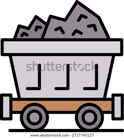 Mine Cart New Creative Icon Design Vector