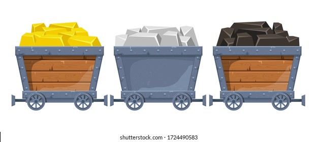 Mine cart vector design illustration isolated on white background