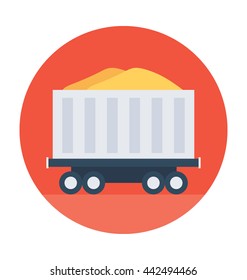 Mine Cart Vector Icon