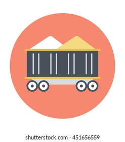 Mine Cart Vector Icon