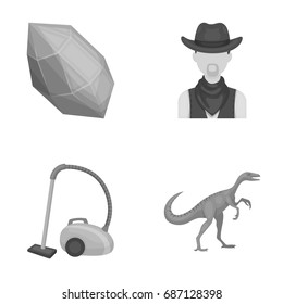 mine, cleaning and other monochrome icon in cartoon style.rodeo, history icons in set collection.