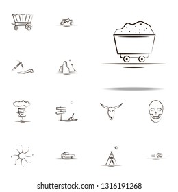 mine coal train icon. Desert icons universal set for web and mobile