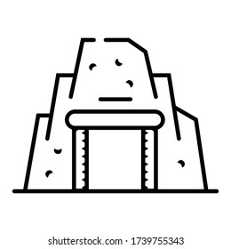 mine entrance icon vector. mine entrance sign