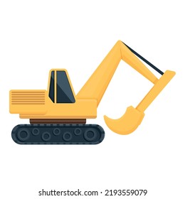 Mine excavator icon cartoon vector. Gold stone. Miner treasure
