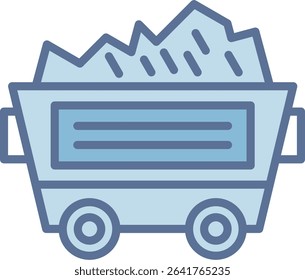 Mine Filled Blue Tone Icon