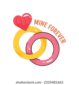 Mine forever doodle vector outline icon. EPS 10 file