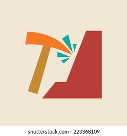mine graphic design , vector illustration