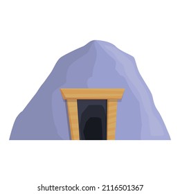 Mine icon cartoon vector. Mining industry. Work construction