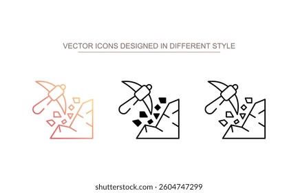 Mine icon design with white background stock illustration
