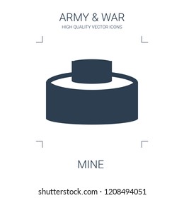 mine icon. high quality filled mine icon on white background. from war collection flat trendy vector mine symbol. use for web and mobile