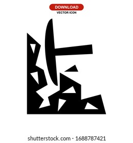 mine icon or logo isolated sign symbol vector illustration - high quality black style vector icons
