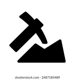 Ilustración de diseño de Vector de iconos de mina