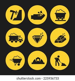 mine icons graphic design , vector illustration