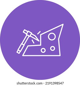 Mine line circle icon vector image. Can also be used for web apps, mobile apps and print media.