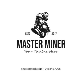 mine master vector logo. white background