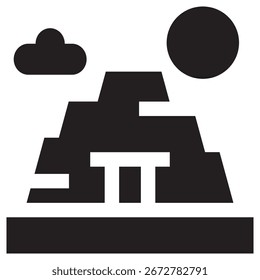 Icono de Vector moderno de la mina: Plantilla de símbolos de ilustración mínima para el diseño de interfaz de usuario del App móvil de Web