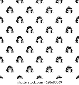 Mine in mountain pattern seamless in simple style vector illustration