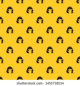 Mine in mountain pattern seamless vector repeat geometric yellow for any design